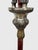 Red Monumental Reimagined Ecclesiastical Standard Incorporating an 18th Century Austrian Processional Finial For Sale - Image 8 of 13