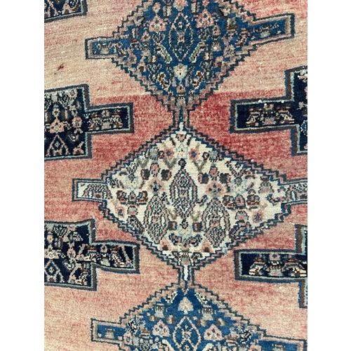 Blue Vintage Senneh Rug, 1950s For Sale - Image 8 of 16