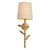 Contemporary Vintage Brass Linen Wall Lamps, Set of 2 For Sale - Image 3 of 6