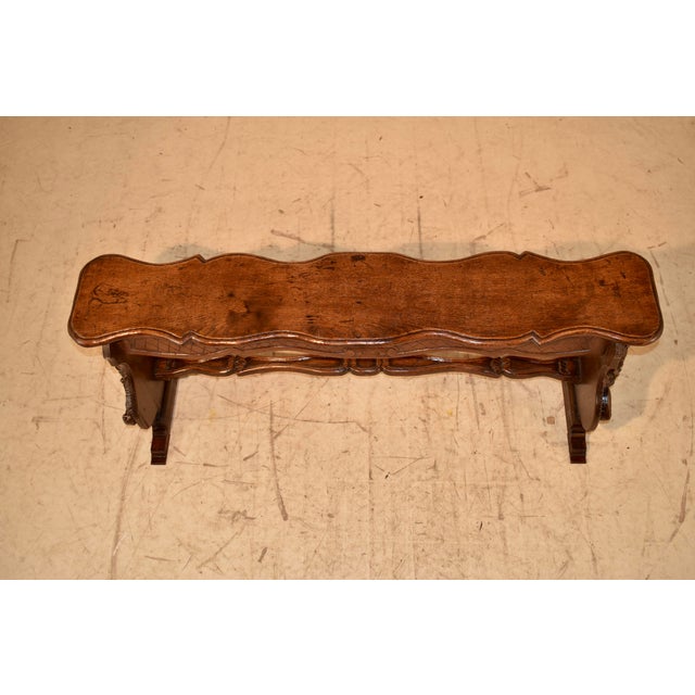 19th Century French Oak Trestle Bench For Sale - Image 10 of 11