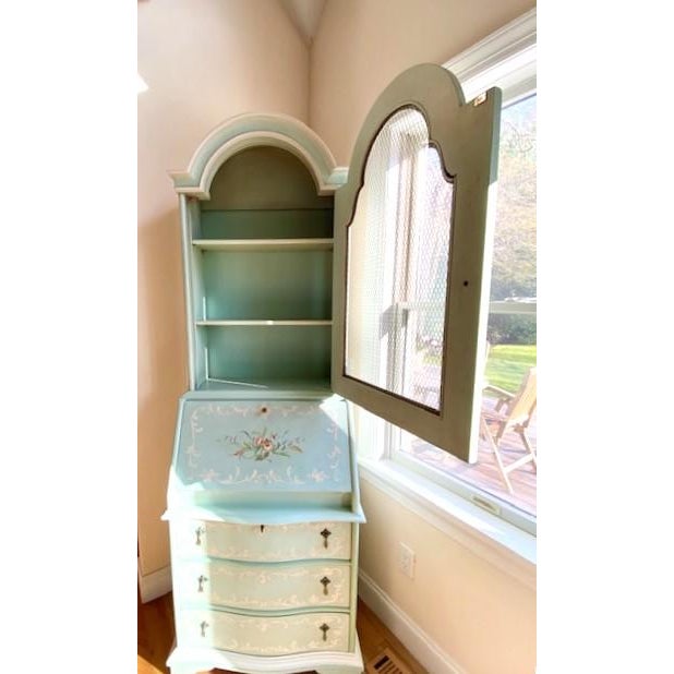 Light Blue Secretary Desk by John Widdicomb For Sale - Image 9 of 12