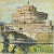 Pino Romanò, View of Castel Sant'Angelo, Rome, Oil Painting, 1990s For Sale