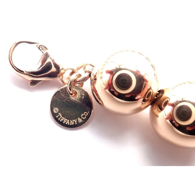 Tiffany & Co. Rose Gold Ball Bead Link Bracelet For Sale - Image 9 of 12