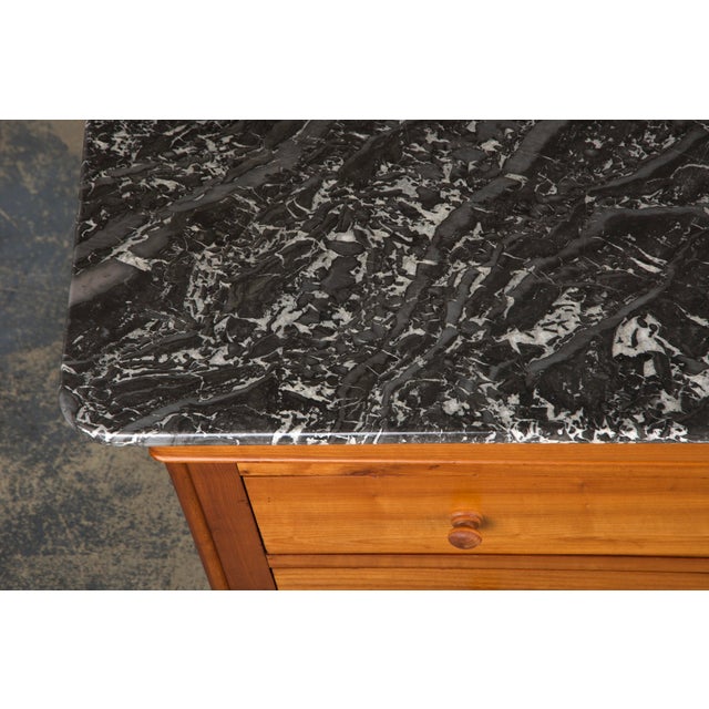 French Country 19th Century French Louis Philippe Maple Chest of Drawers W/ Marble Top For Sale - Image 3 of 12