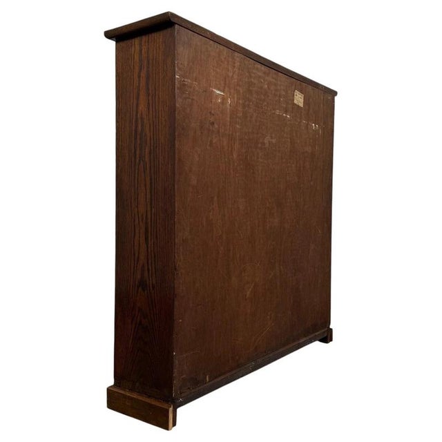 Antique Early 20th Century English Oak Open Bookcase For Sale - Image 9 of 11