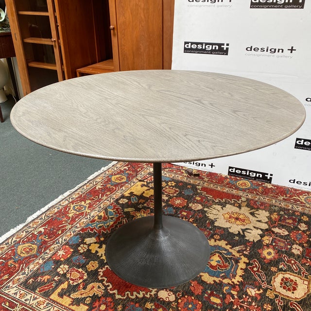 Restoration Hardware Aero Wood Round Dining Table Chairish