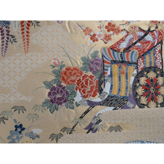 Japanese Ceremonial Silk Wall Tapestry by Renaras For Sale - Image 4 of 5
