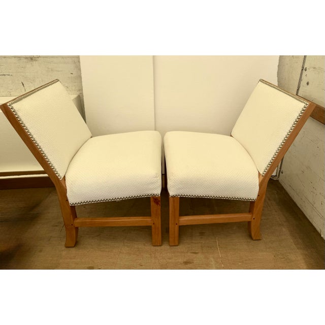 2020s Teak Outdoor Shin Toaster Chair by Lee Industries, Pair For Sale - Image 5 of 12