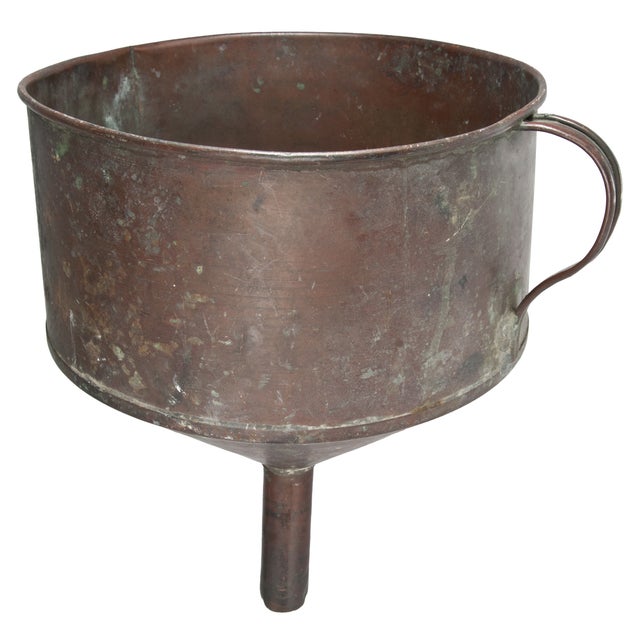 Antique Large Copper Funnel with Screen Filter Chairish