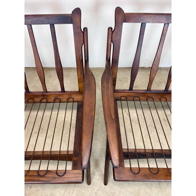Wood Mid Century Danish Modern Poul Jensen Z Chair Style Lounge Chairs Restored For Sale - Image 7 of 12