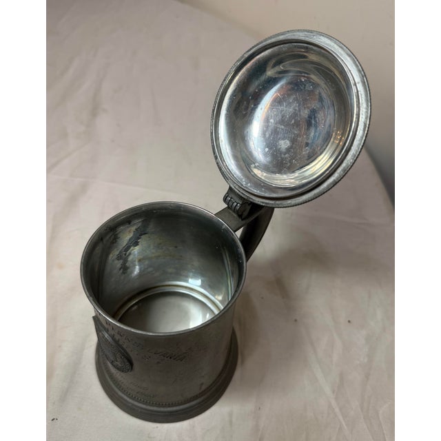 Antique 1905 Pewter College University Pennsylvania Class 8 Tankard Trophy Stein For Sale - Image 14 of 14
