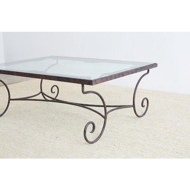 Spanish Style Wrought Iron and Glass Coffee Table Chairish