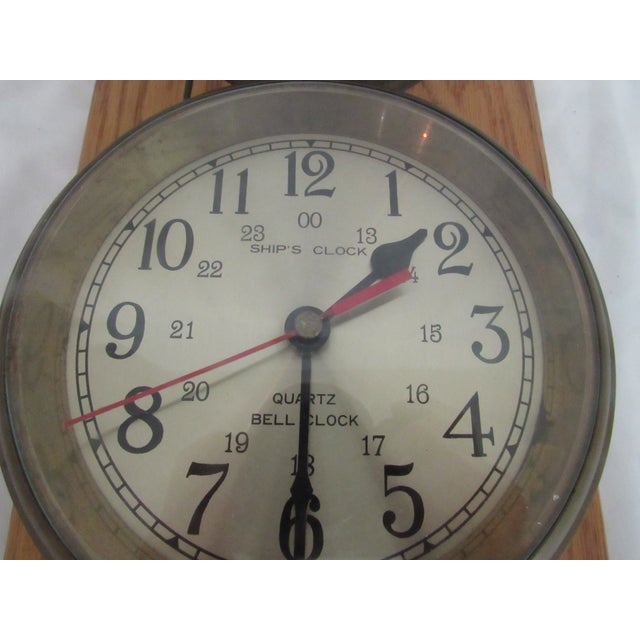 Early 20th Century Nautical Captains Ship's Solid Brass Clock and