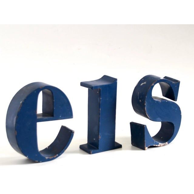 1950s French Industrial EIS or SIE Letter Set, 1950s, Set of 3 For Sale - Image 5 of 5