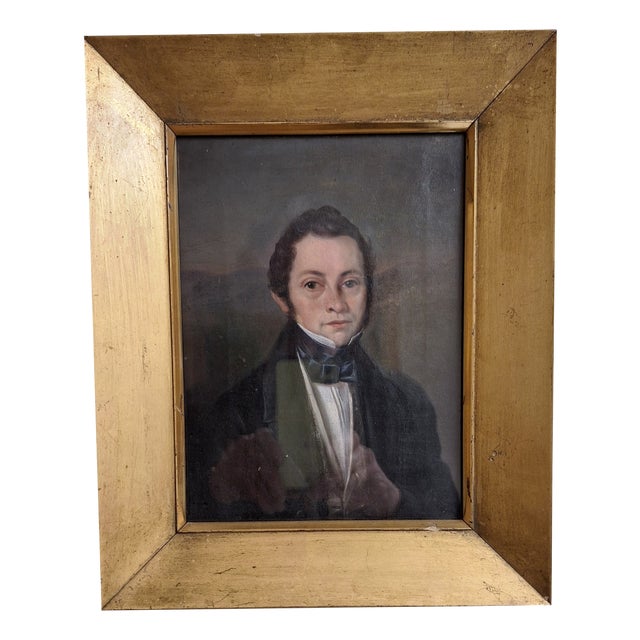 Portrait of a Young Man, 1860s, Oil on Canvas, Framed For Sale