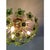 1980s Flush Mount Vintage Green Crystals Chandelier Lighting For Sale - Image 11 of 11