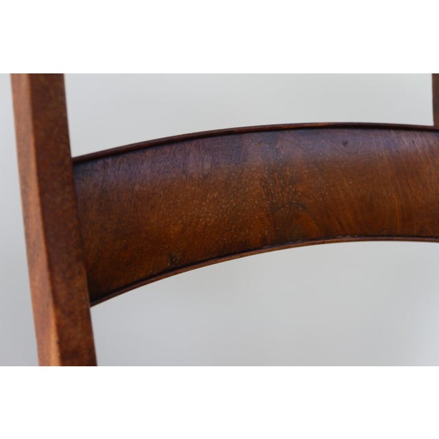 Brown Danish Art Nouveau Chairs with Floral Needlepoint Seats, 1900s, Set of 2 For Sale - Image 8 of 18