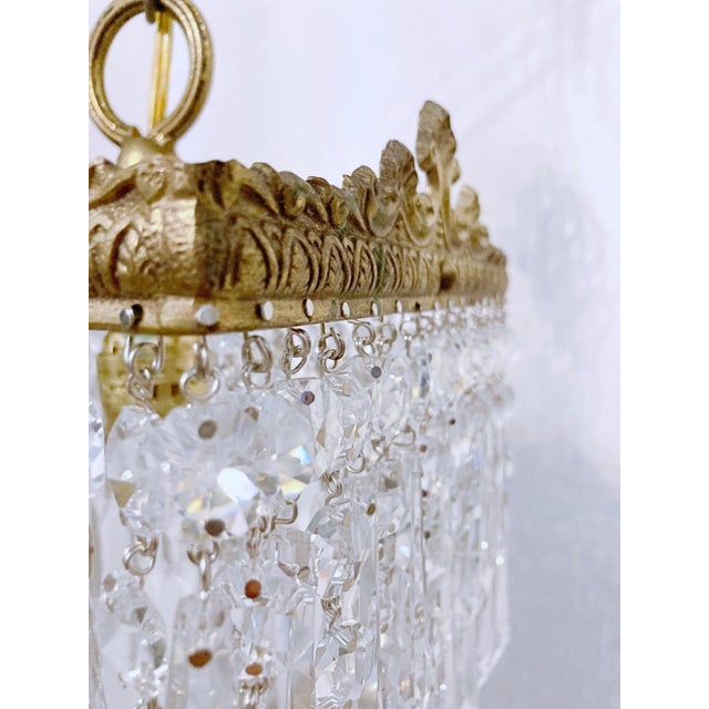 Traditional 1920's Italian Brass Rim Chandelier For Sale - Image 3 of 11