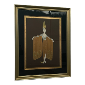 1980s Beautiful Framed Limited Edition Erté Serigraph Titled "Gown Orientale"