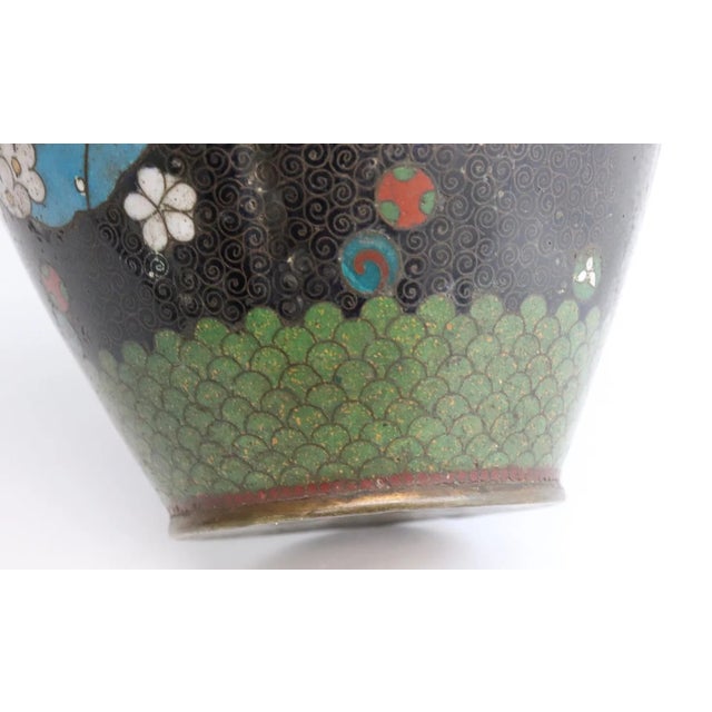 19th Century Japanese Cloisonne Vase For Sale - Image 9 of 10
