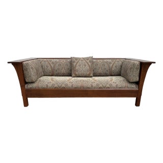 Stickley Mission Oak Arts & Crafts Prairie Sofa Settle For Sale