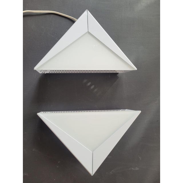 Palm Wall Lights in White Glass and Metal from Stilnovo, 1960s, Set of 2 For Sale - Image 15 of 15