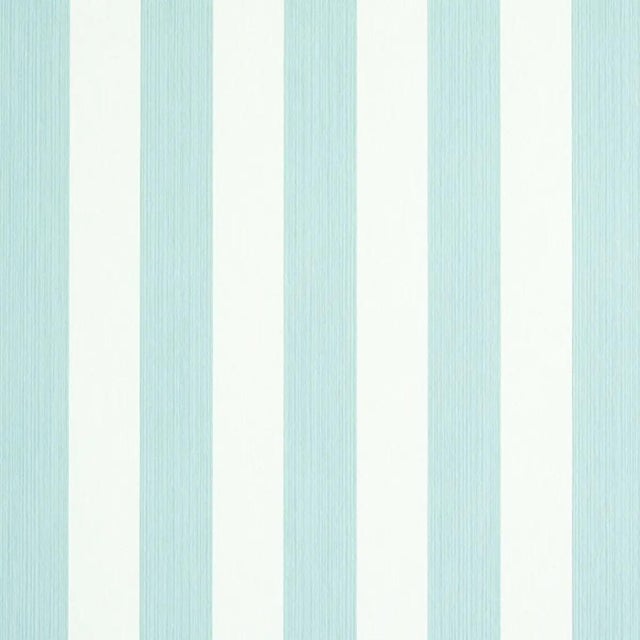 Schumacher Sample - Schumacher Edwin Stripe Medium Wallpaper in Mineral For Sale - Image 4 of 4