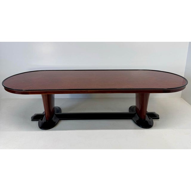 Italian Art Deco Dining and Conference Table, 1940s For Sale - Image 3 of 12