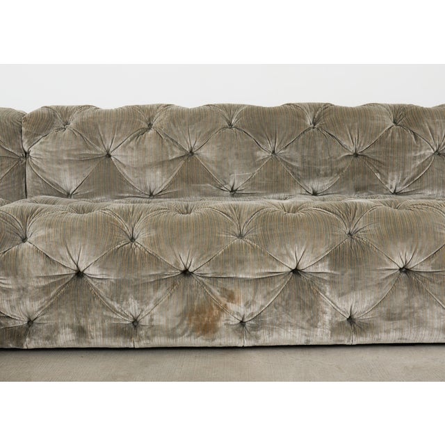 Gray Timothy Oulton Soho Tufted U-Shaped Sectional Chaise Sofa 16 Ft. For Sale - Image 8 of 12
