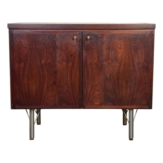 Mid-Century Modern Rosewood Two-Door Cabinet For Sale