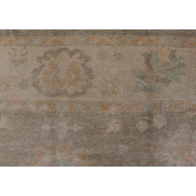 Large Turkish Oushak in Moss Green by Keivan Woven Arts 10'10 X 15'5 For Sale - Image 13 of 17