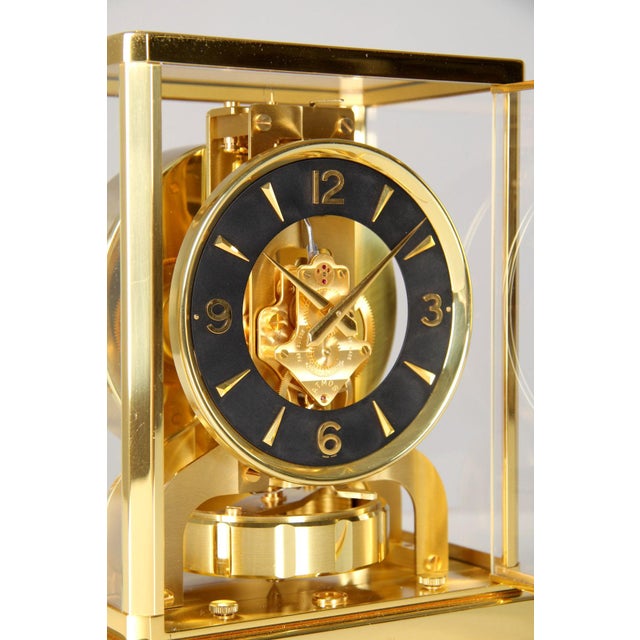 Mid-Century Modern Atmos Clock with Black Dial by Jaeger LeCoultre, 1965 For Sale - Image 3 of 15