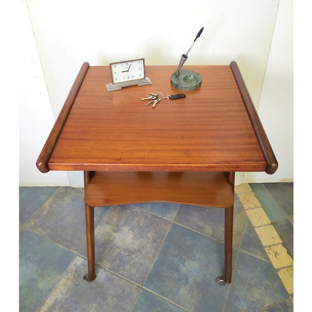 1950s Vintage TV Stand on Wheels by De Baggis, 1950s For Sale - Image 5 of 9