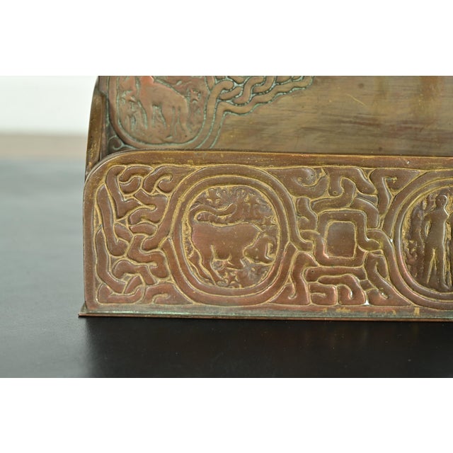 Bronze Tiffany Studios New York Zodiac Pattern Bronze Letter Rack For Sale - Image 8 of 14