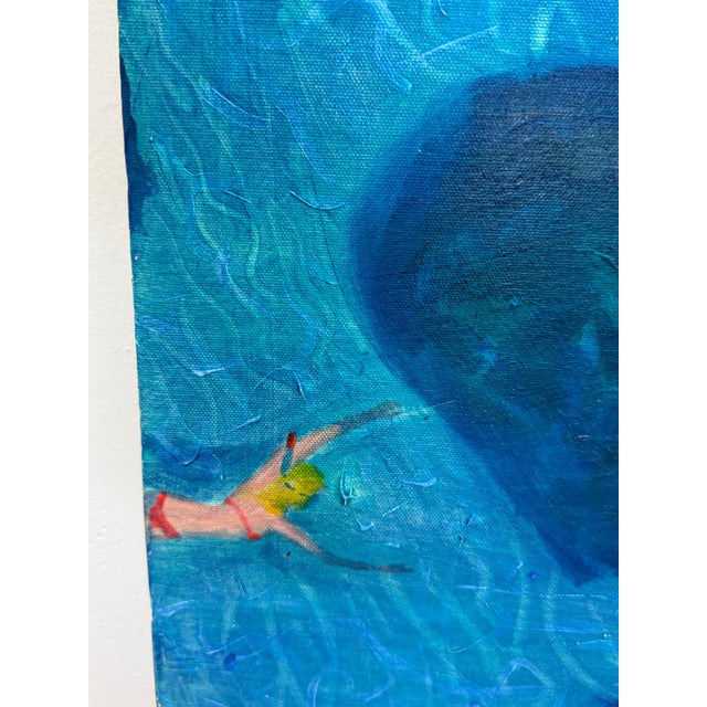 Large Beach Scene Acrylic on Canvas by Joe Davis For Sale In Miami - Image 6 of 11