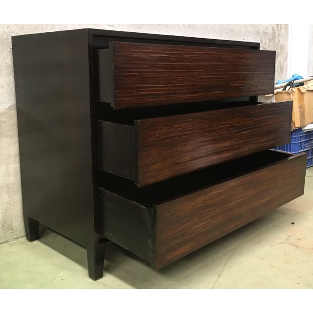 1940s Mid-Century Modern Wood and Black Lacquer Chest, Commode For Sale - Image 5 of 11