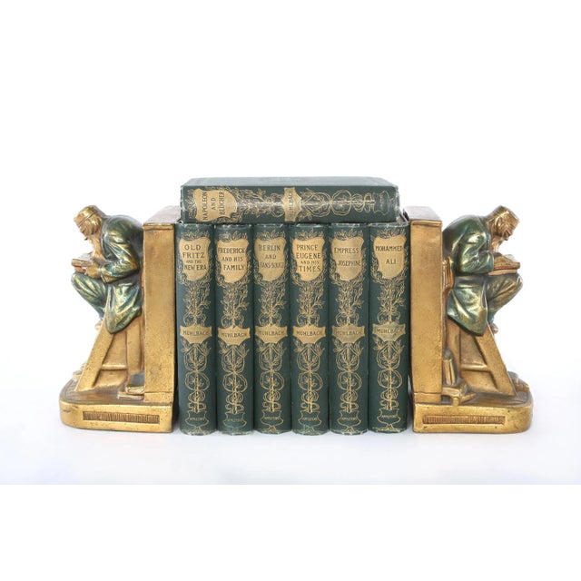 Collection Leather Bound Library Book Set - 7 Pieces For Sale - Image 11 of 11