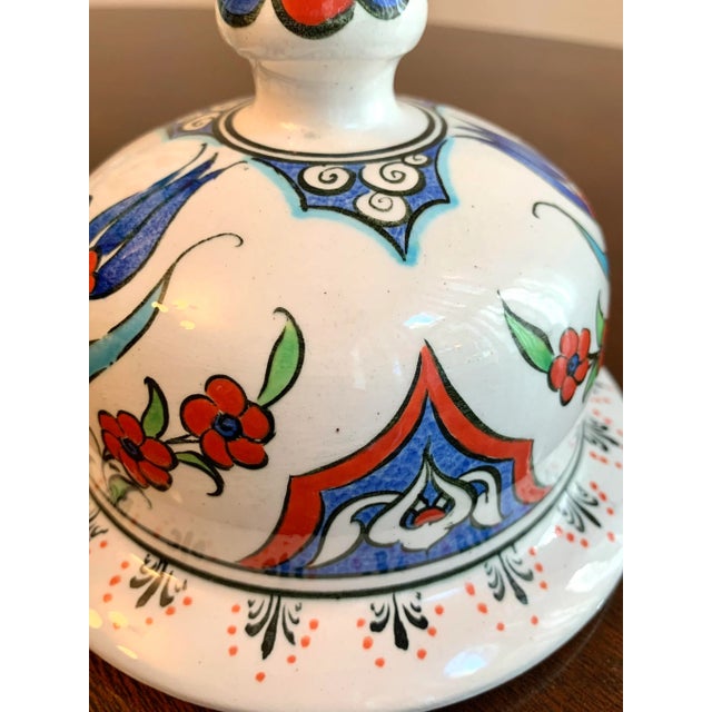 Vintage Handprinted Turkish Urn For Sale - Image 12 of 12