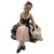 Mid-Century Italian Ars Pulchra Torino Large Pottery Figure - Seated Girl With Large Hat For Sale - Image 9 of 11