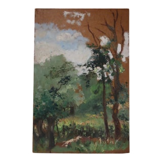 Mid-20th Century French Forest Greens Paintings For Sale