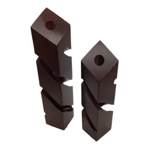 Candle Holders Mid Century Modern Vintage Wood Hand Carved Abstract Design MCM 1950s Mahogany Contemporary Candle Holders Wood Candlesticks