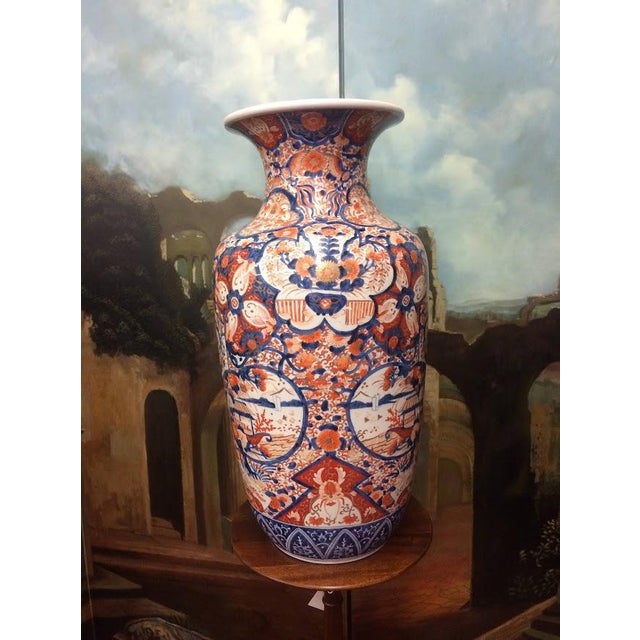 Late 20th Century Antique Imari Vase, Meiji Period Floor Vase For Sale - Image 5 of 12
