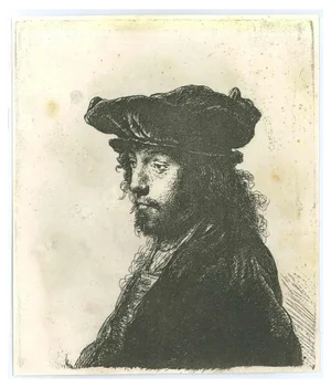 Charles Amand Durand after Rembrandt, The Fourth Oriental Head, Engraving, 19th Century