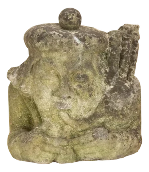Early 19th Century Carved Stone Model of a Piper, 1830s