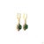 0.32 Carat Rose Cut Diamond Emerald Ruby Gold Earrings, Pair For Sale - Image 9 of 9