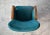 Blue Mid-Century Danish Lounge Chair in Oak and Wool Attributed to N.A. Jorgensen For Sale - Image 8 of 8