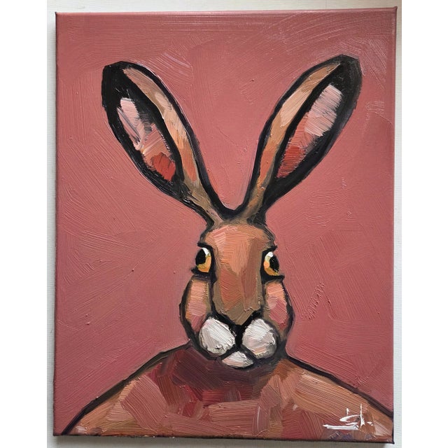 An impressionist oil painting of a hare by UK based artist Vivek Mandalia. Frame and hang in your home. 40 x 50 cm 16 x 20...