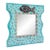 1990s Whimsical Hand-Painted Coastal Folk Art Fish Wall Mirror For Sale