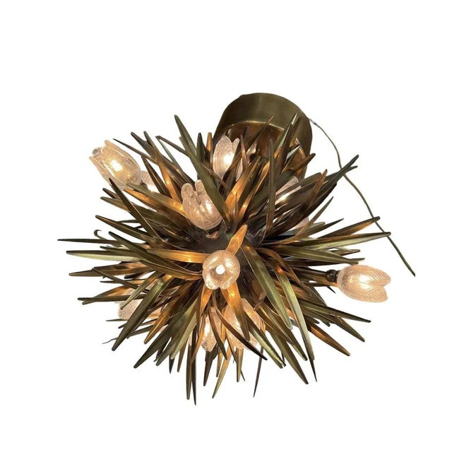 Hans Kogl Style Florentine Ceiling Lamp or Chandelier, 1960s For Sale - Image 10 of 12