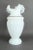 Victorian 19th/20th Century Bristol Glass Vase Opaque White With Ruffled Top For Sale - Image 4 of 13